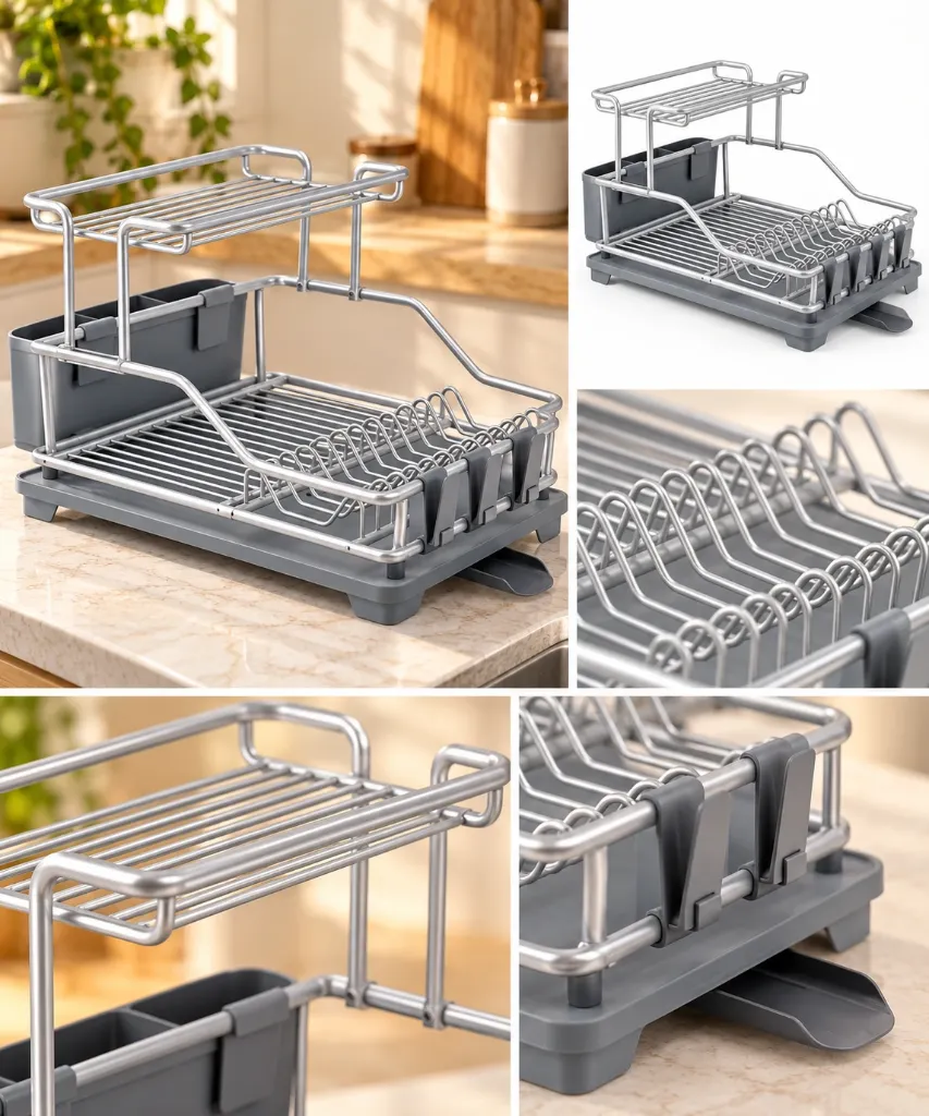 Collage de escurridor de platos moderno.webp