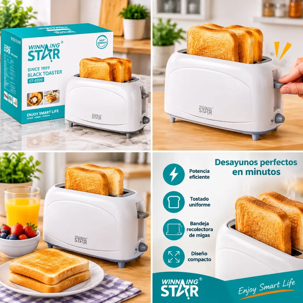 TOSTADORA DE 4 REBANADAS 1000-1200W