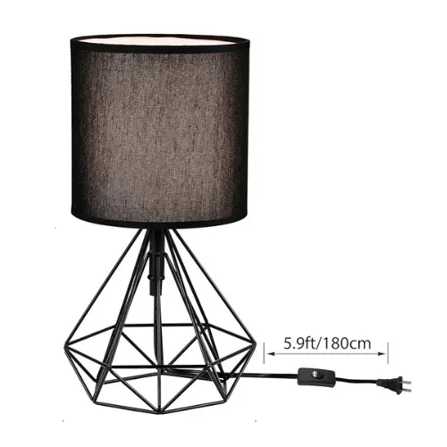 LAMPARA NEGRA DE HIERRO FUNDIDO MODERNA