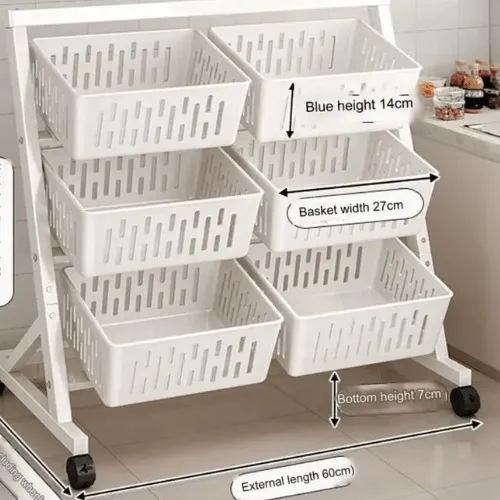 ESTANTE ORGANIZADOR DE 6 BANDEJAS BLANCO