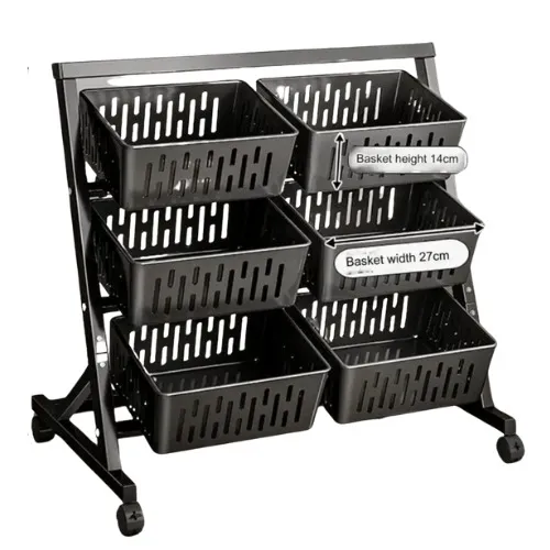 ESTANTE ORGANIZAZOR DE 6 BANDEJAS NEGRO