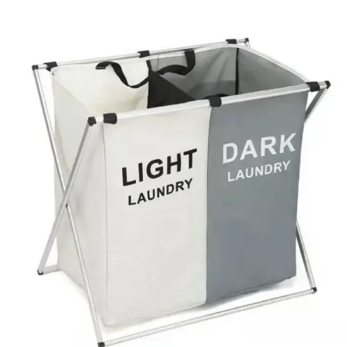 CESTO PLEGABLES 2 ESPACIOS 60*41*58CM