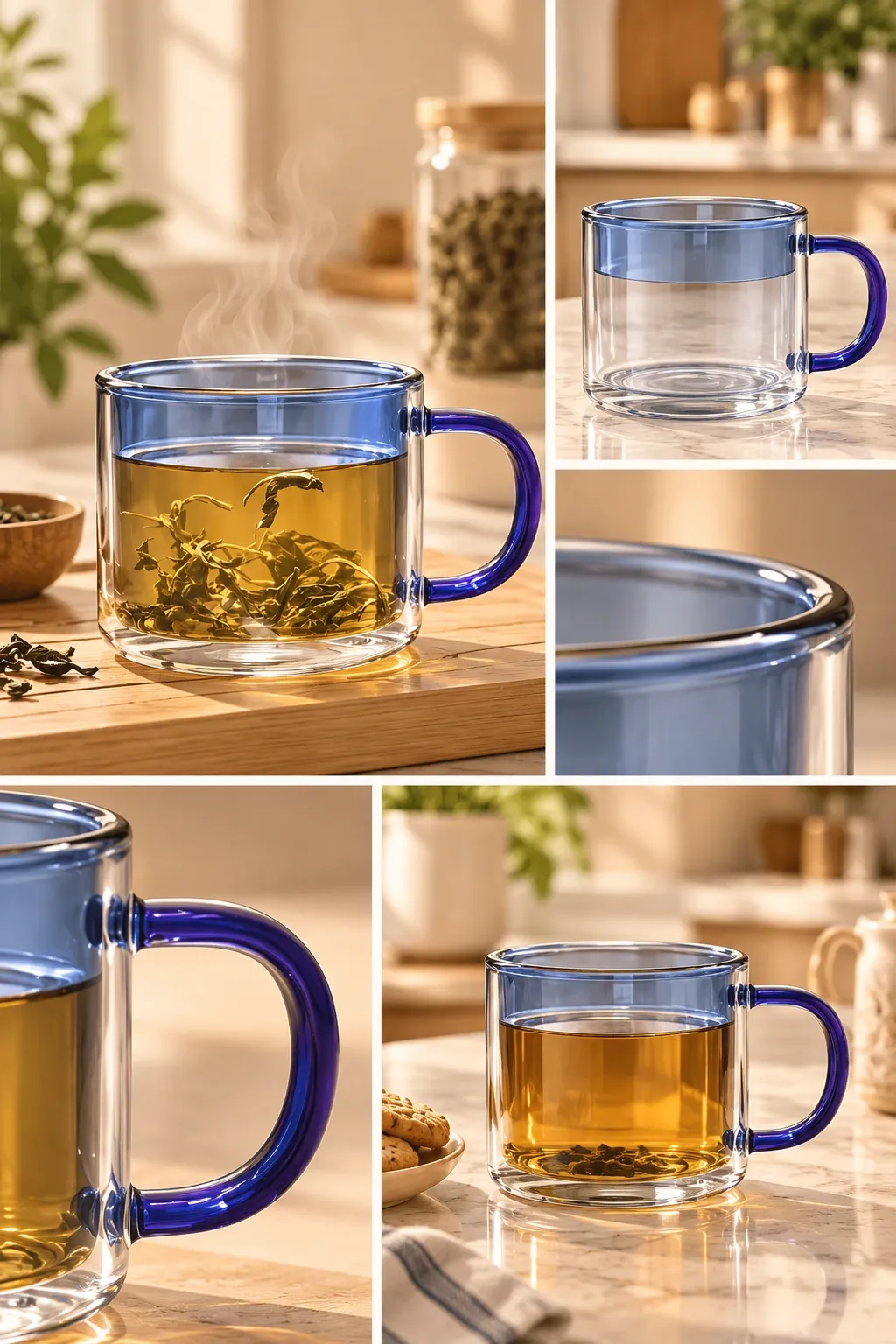 TAZA AZUL DOBLE FONDO