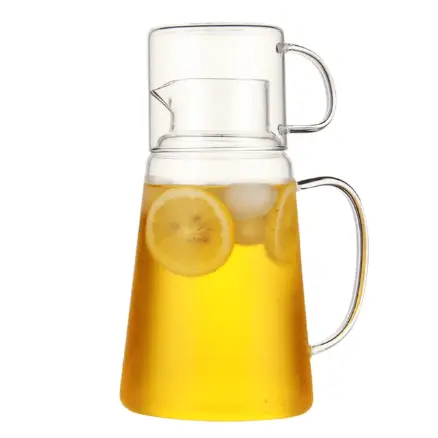 JARRA DE VIDRIO CON TAZA 1400 ml