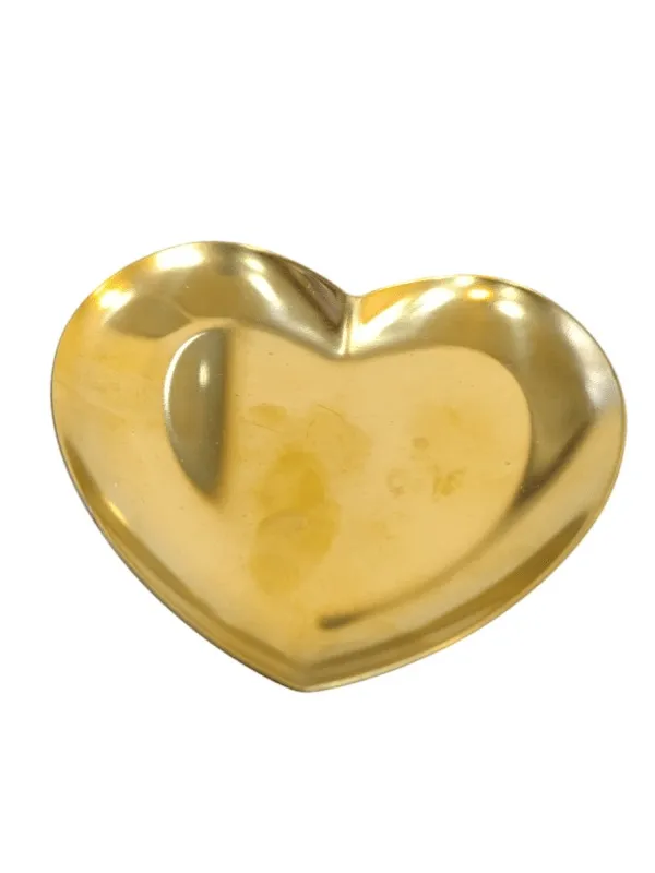 BANDEJA CORAZON DORADA DE ACERO
