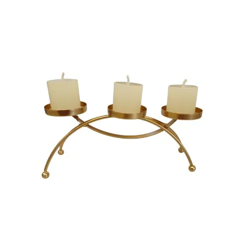 CANDELABRO TIPO PUENTE DORADO