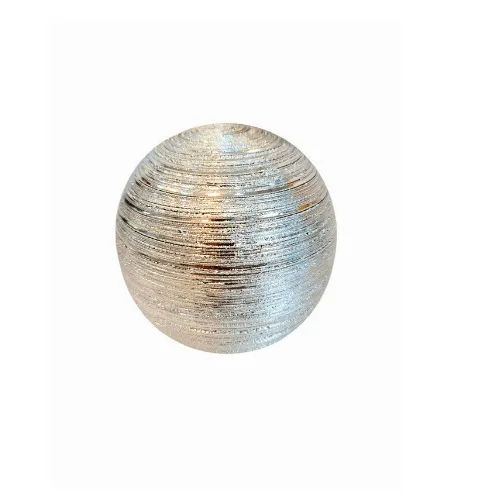 ESFERA PLATEADA JASPEADA GRANDE DE CERAMICA