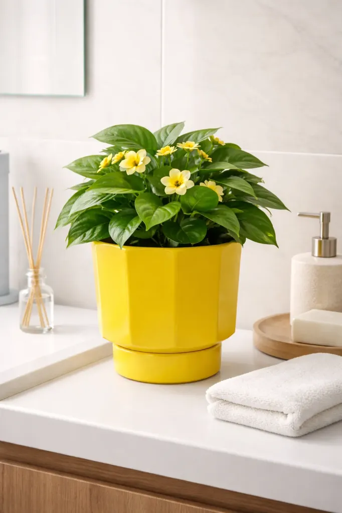 MACETA CERÁMICA MEDIANA CON BASE CERAMICA