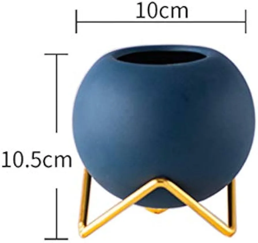 MACETA VERDE ESFERA CON SOPORTE
