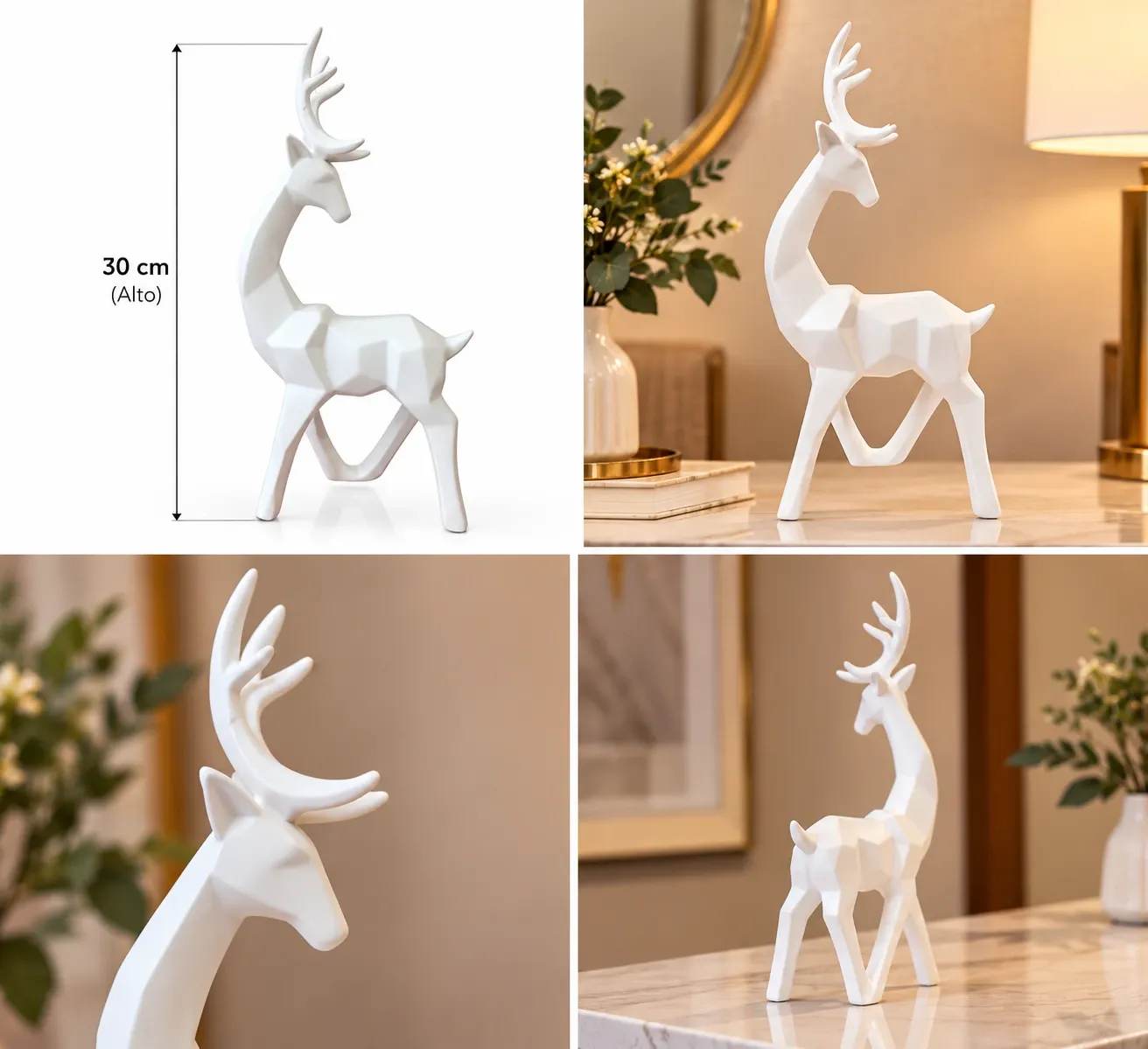 VENADO BLANCO DE FIBRA